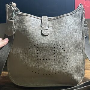 Chic Taupe Crossbody Bag